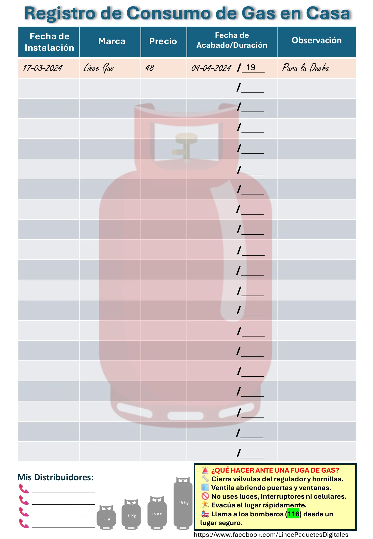 Ejemplo Paquete Familiar