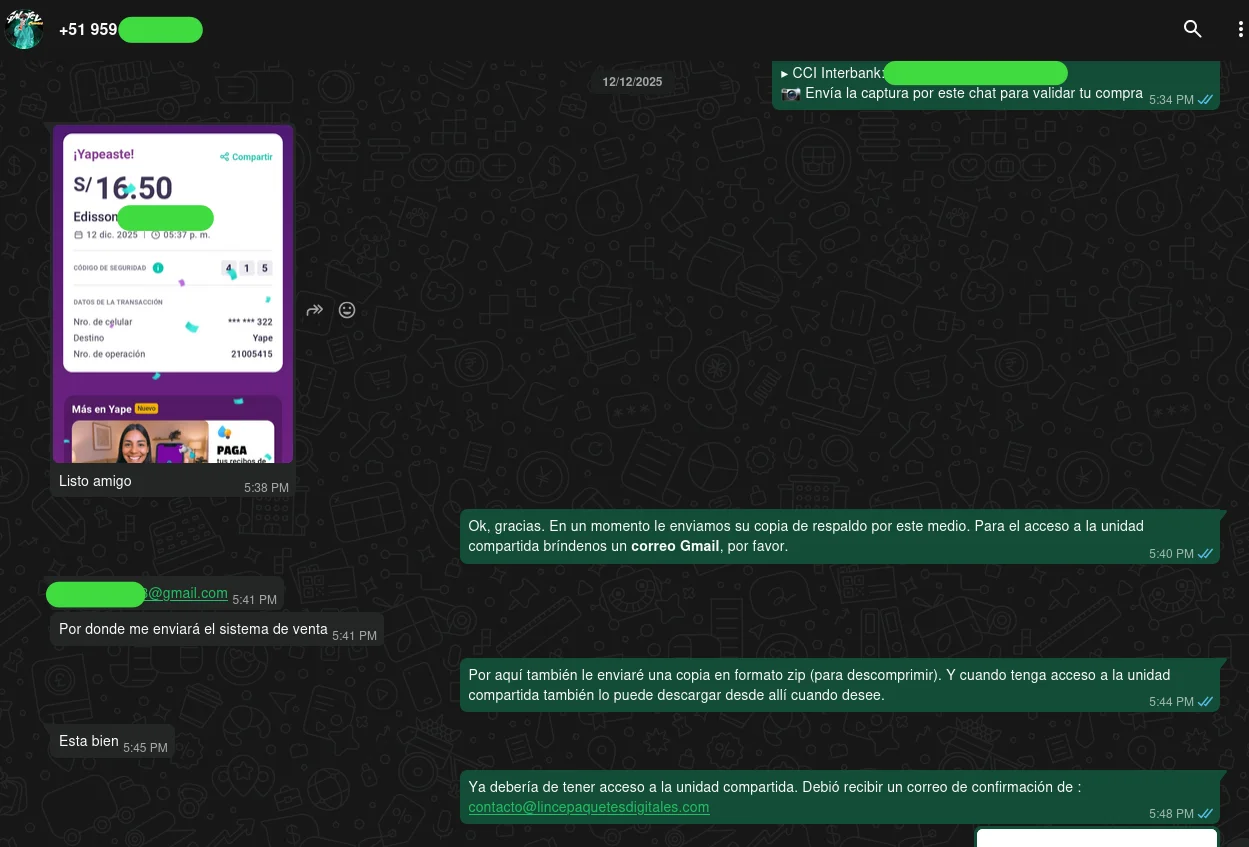 Pago y Entrega Paquete Emprendedor