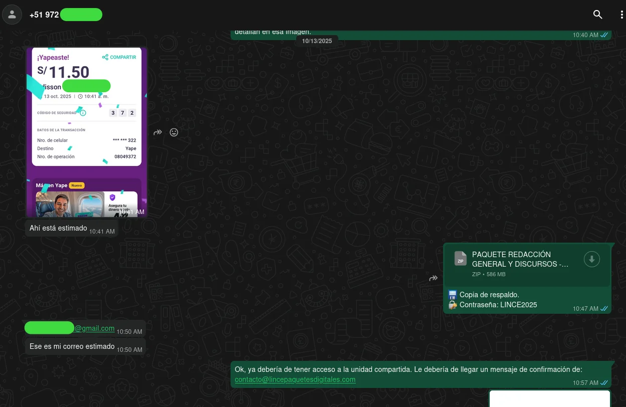 Pago y Entrega de Paquete Premium de Redacción.